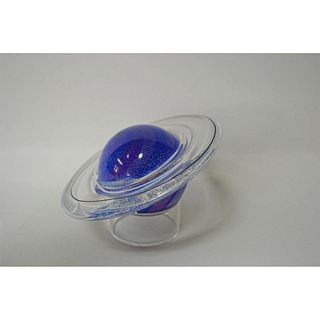 Glass Eye Ring Of Saturn Paperweight