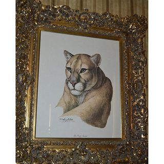 Harry E. Antis, The Cougar - The Proud American, Pencil Signed, Framed