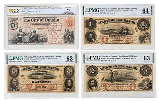Group of Four Nebraska Bank Notes 
