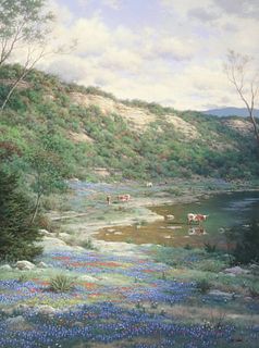 LARRY DYKE (TX, 20TH C.) 'TEXAS SPRING' LIMITED EDITION GICLEE PRINT