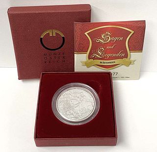 2009 Austrian 10 Euros .925 Silver .555 ozt 