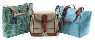 (3) DOONEY & BOURKE LEATHER TOTE & DRAWSTRING BAGS