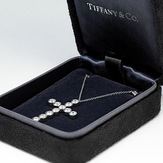 Tiffany & Co. Jazz Cross Diamond Pendant in Platinum