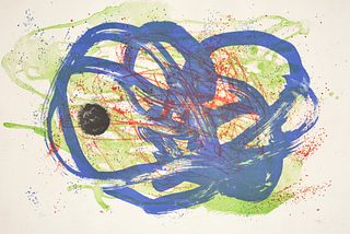 Joan Miro BLEU SUR VERT ET ROUGE Lithograph