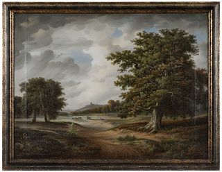 August Becker, Landscape with Deer