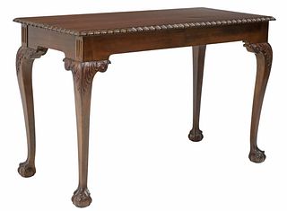 GEORGE II STYLE CARVED MAHOGANY SIDE TABLE
