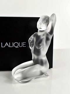 A Lalique Petite Nue Aphrodite Frosted Clear Crystal Figurine, Signed