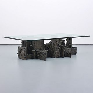 Paul Evans Sculpted Bronze Coffee Table