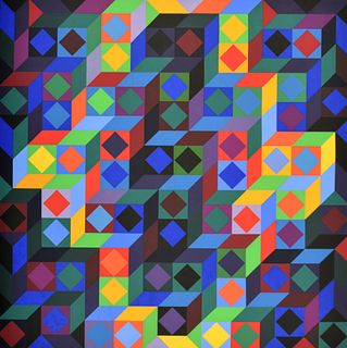 Victor Vasarely MAAMOR Screenprint, Signed Edition