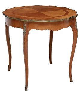 FRENCH LOUIS XV STYLE MATCHED-VENEER SIDE TABLE