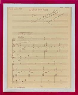 JERRY HERMAN SIGNED CONDUCTOR'S SHEET MUSIC