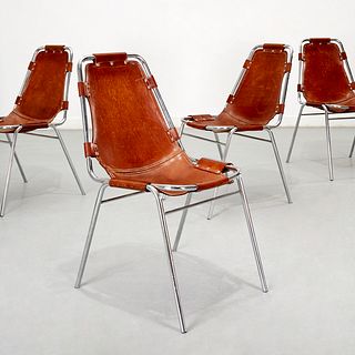 Charlotte Perriand, (4) Les Arcs dining chairs