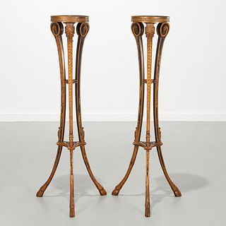 Pair Continental Neoclassical torchiere stands