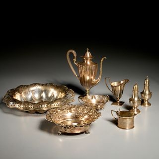 Group English & American sterling silver tableware