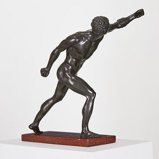 Large Grand Tour bronze of the Borghese Gladiator