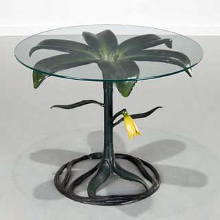 Arthur Court, enameled metal flower cafe table