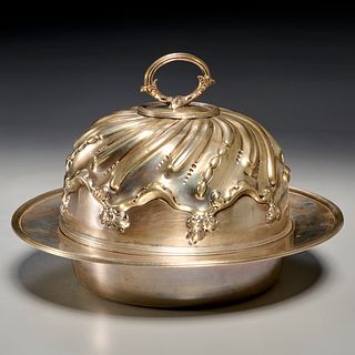 English Arts & Crafts sterling butter dish