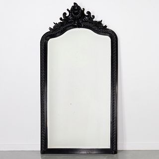 Large Napoleon III lacquer pier mirror