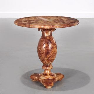 Italian alabaster 'pineapple' occasional table