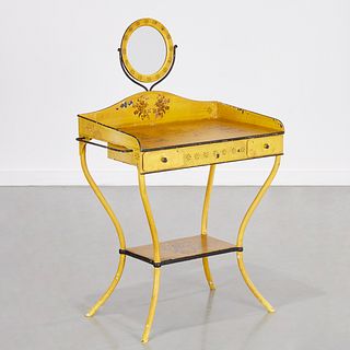 Louis Philippe tole peinte vanity table
