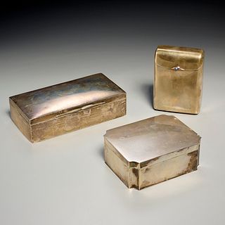 Group (3) English and Continental silver boxes
