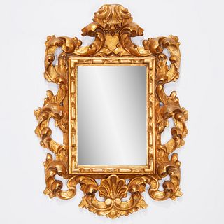 Spanish Baroque style giltwood mirror