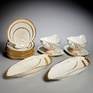 Wedgwood pearlware 'seashell' table service