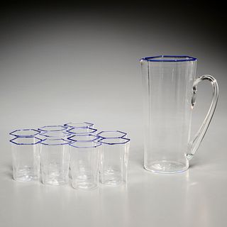 Carlo Scarpa, (12) piece Murano glass cocktail set