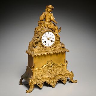 Restauration Japy Freres bronze mantel clock