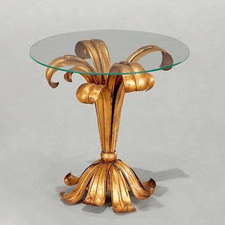 Mid-Century Italian gilt tole occasional table