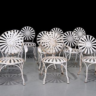 (9) Francois Carre 'Starburst' patio chairs