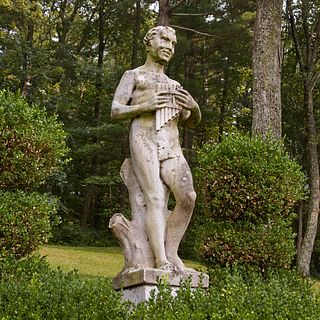 Large antique Italian marble garden statue