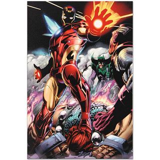 Marvel Comics "Iron Man/Thor #2" Numbered Limited Edition Giclee on Canvas by Scot Eaton with COA.