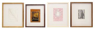 (4) COLLECTION OF SHADOWBOX FRAMED MIX MEDIA ART