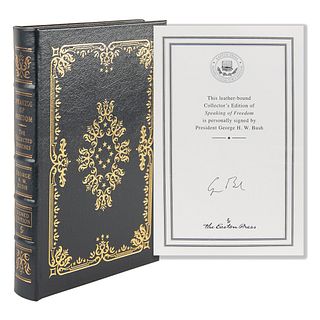 George Bush Signed Book - Speaking of Freedom: The Collected Speeches of George H. W. Bush (Collector&#39;s Edition)