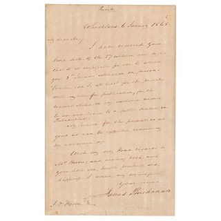 James Buchanan Autograph Letter Signed