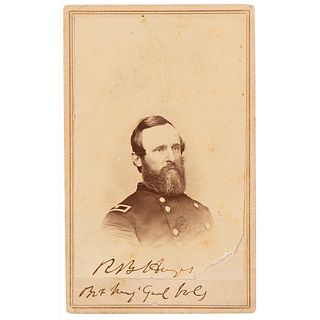 Rutherford B. Hayes Rare Civil War-Era Signed Photograph