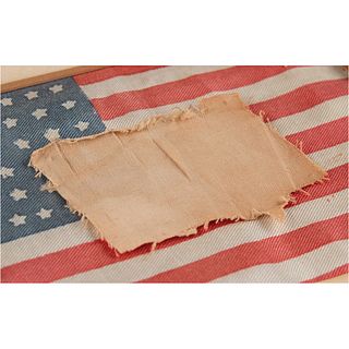 Abraham Lincoln Swatch of Bloodstained Bandage from the Petersen House, Obtained by War Department Employee Henry S. Safford