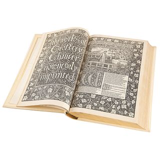 Kelmscott Chaucer: The Works of Geoffrey Chaucer by Kelmscott Press (1896) - &#39;The finest book since Gutenberg&#39;