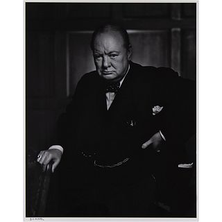 Winston Churchill Oversized Photograph Signed by Yousuf Karsh