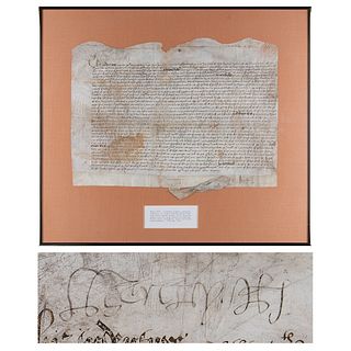 King Henry VIII Rare Document Signed (1541)