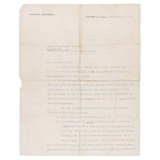 Albert Einstein Typed Letter Signed, Explaining Special Relativity