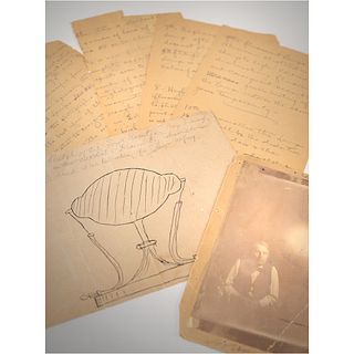 Thomas Edison Handwritten Manuscript on X-Ray Experiments with Sketch of "the first Roentgen Ray lamp in the world"