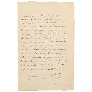 Denis Diderot Rare Autograph Letter Signed, Trading Work for Art