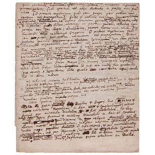 Isaac Newton Handwritten Manuscript Criticizing Religion and the Papacy