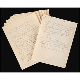 John F. Kennedy Handwritten Manuscript on Security in the Middle East: "All of these different conflicts are concentrated in ancient Persia, now Iran"