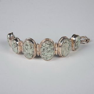 Sterling Silver and Stone Bracelet