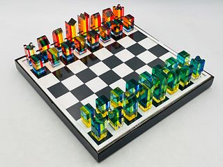 Lucite Chess Set by Charles Hollis Jones