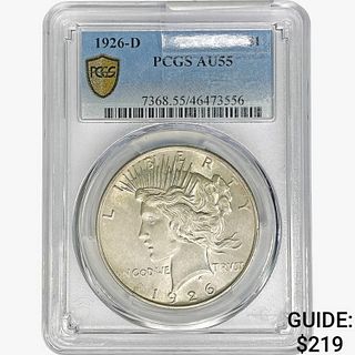 1926-D Silver Peace Dollar PCGS AU55 