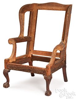 Chippendale mahogany easy chair, ca. 1770